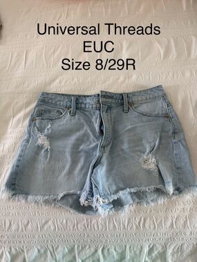 Universal Thread Light Blue Distressed Denim Cutoff Shorts
